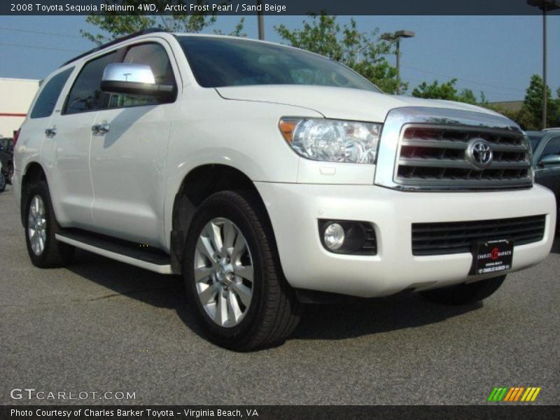 Arctic Frost Pearl / Sand Beige 2008 Toyota Sequoia Platinum 4WD