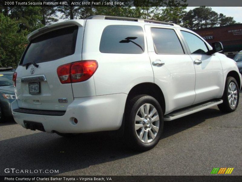 Arctic Frost Pearl / Sand Beige 2008 Toyota Sequoia Platinum 4WD