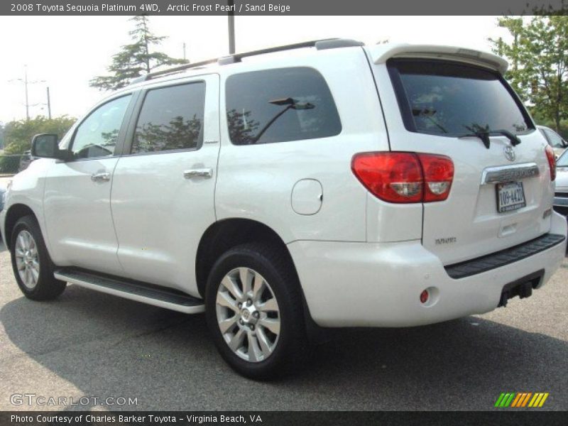 Arctic Frost Pearl / Sand Beige 2008 Toyota Sequoia Platinum 4WD