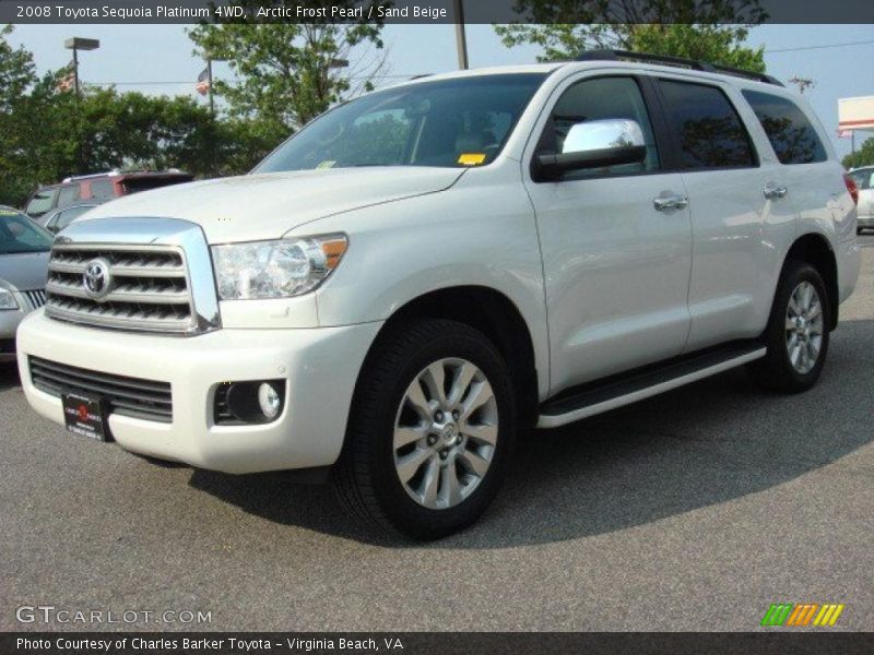 Arctic Frost Pearl / Sand Beige 2008 Toyota Sequoia Platinum 4WD