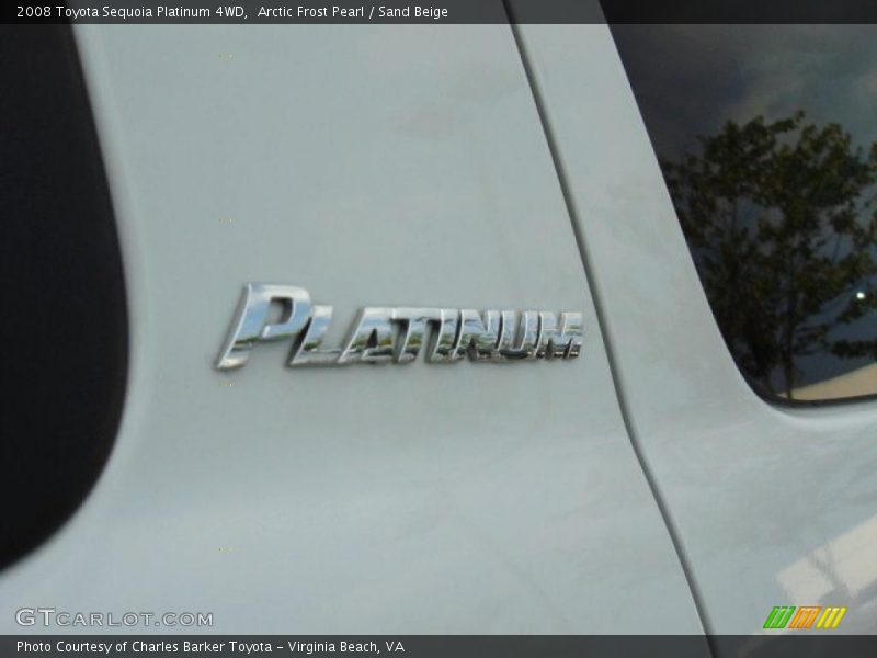 Arctic Frost Pearl / Sand Beige 2008 Toyota Sequoia Platinum 4WD
