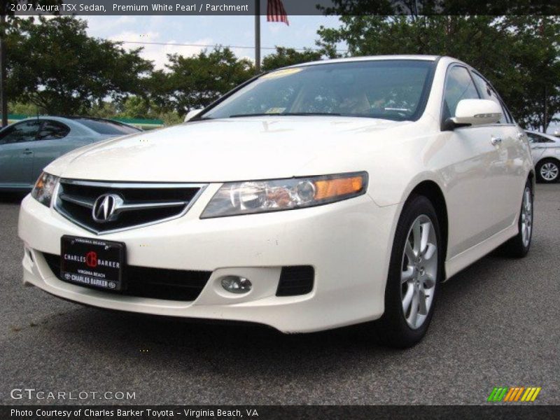 Premium White Pearl / Parchment 2007 Acura TSX Sedan