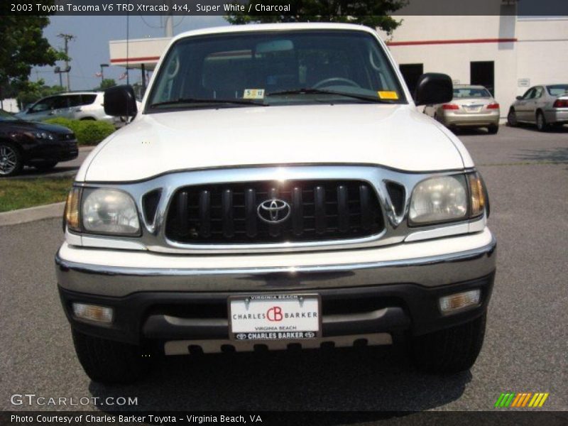 Super White / Charcoal 2003 Toyota Tacoma V6 TRD Xtracab 4x4