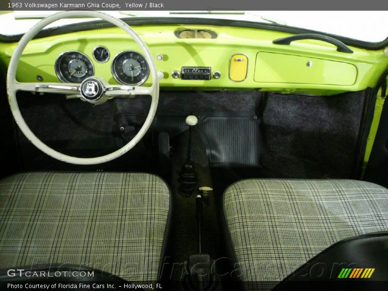 Yellow / Black 1963 Volkswagen Karmann Ghia Coupe