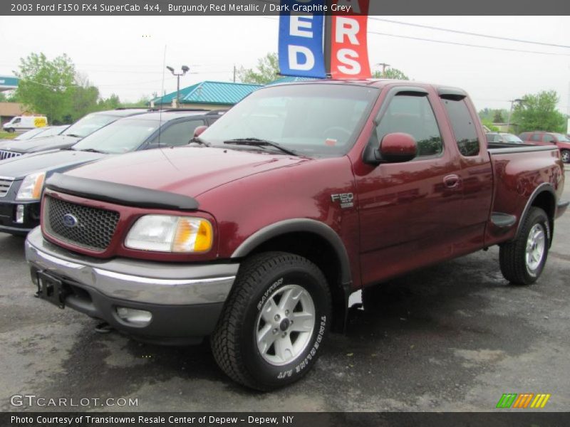 Burgundy Red Metallic / Dark Graphite Grey 2003 Ford F150 FX4 SuperCab 4x4