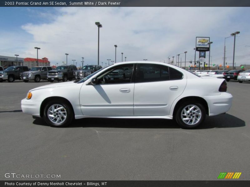 Summit White / Dark Pewter 2003 Pontiac Grand Am SE Sedan
