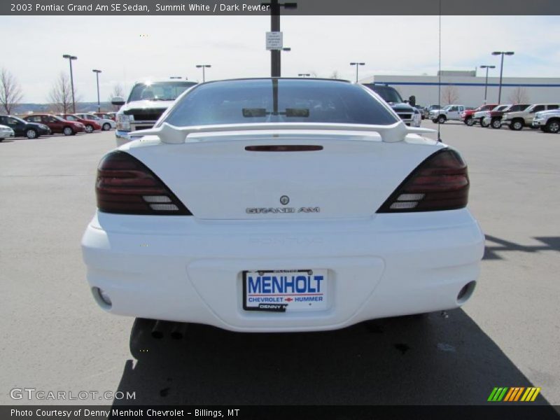 Summit White / Dark Pewter 2003 Pontiac Grand Am SE Sedan