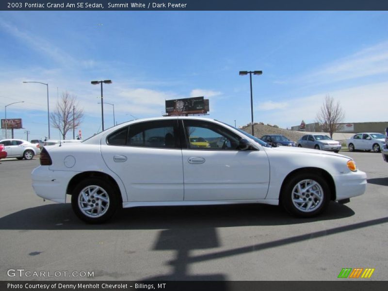 Summit White / Dark Pewter 2003 Pontiac Grand Am SE Sedan