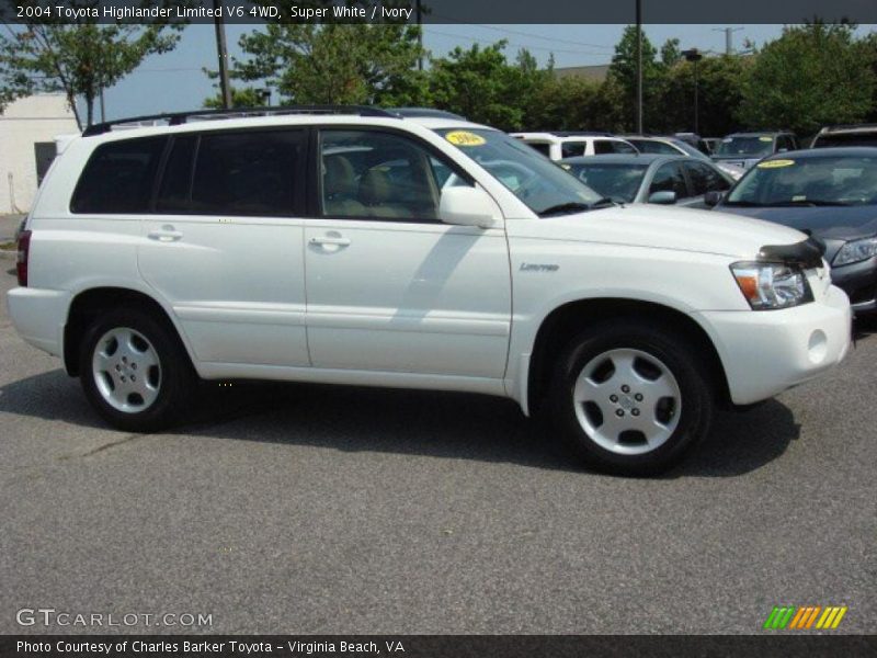 Super White / Ivory 2004 Toyota Highlander Limited V6 4WD