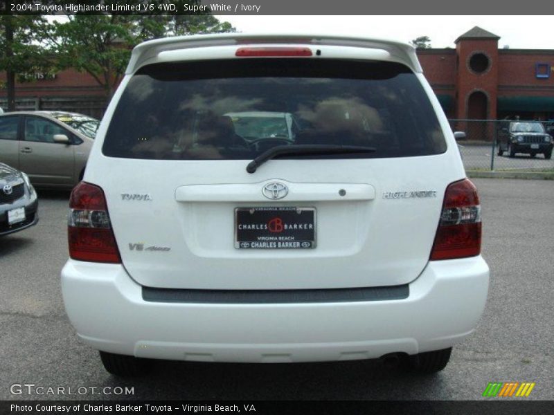Super White / Ivory 2004 Toyota Highlander Limited V6 4WD