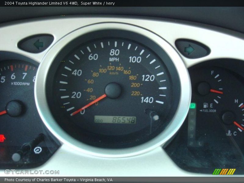 Super White / Ivory 2004 Toyota Highlander Limited V6 4WD