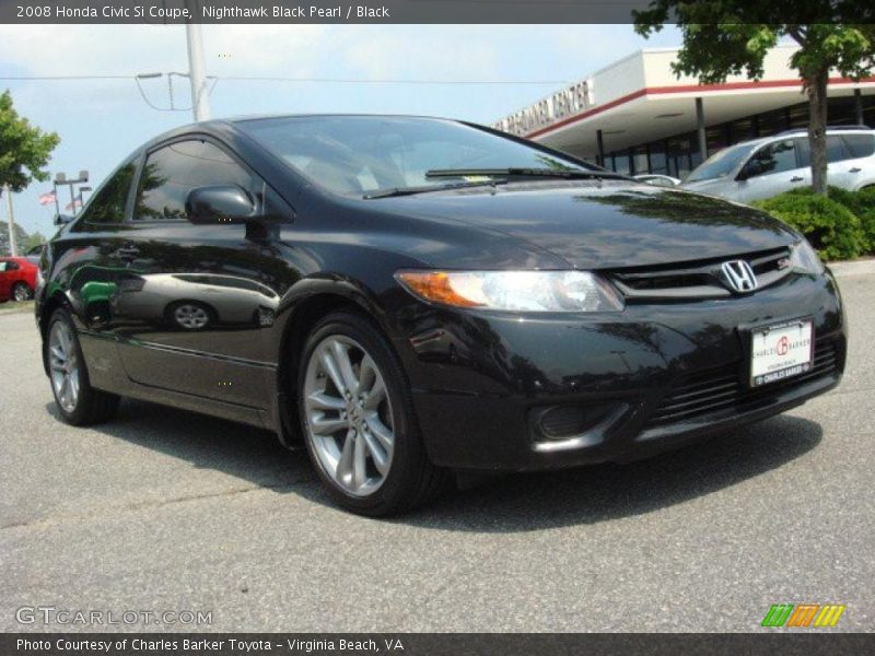 Nighthawk Black Pearl / Black 2008 Honda Civic Si Coupe