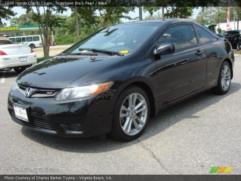 Nighthawk Black Pearl / Black 2008 Honda Civic Si Coupe