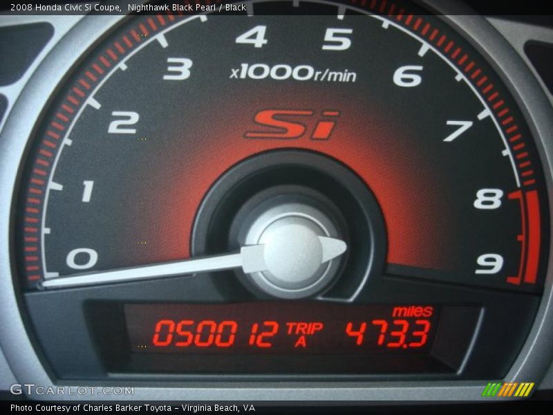 Nighthawk Black Pearl / Black 2008 Honda Civic Si Coupe