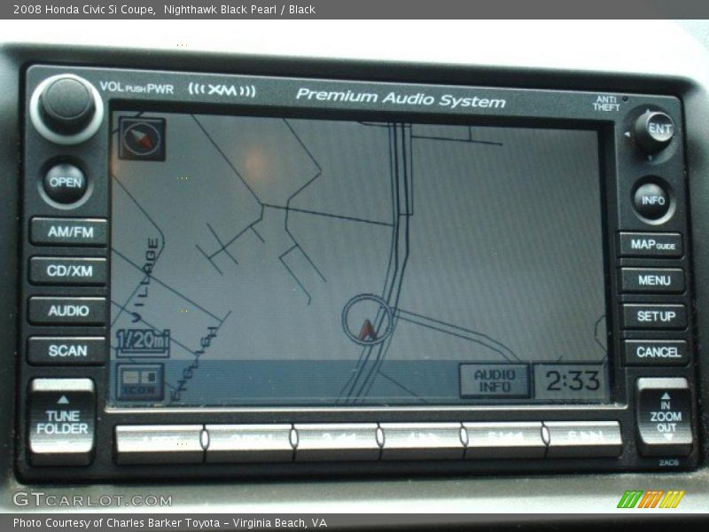 Nighthawk Black Pearl / Black 2008 Honda Civic Si Coupe