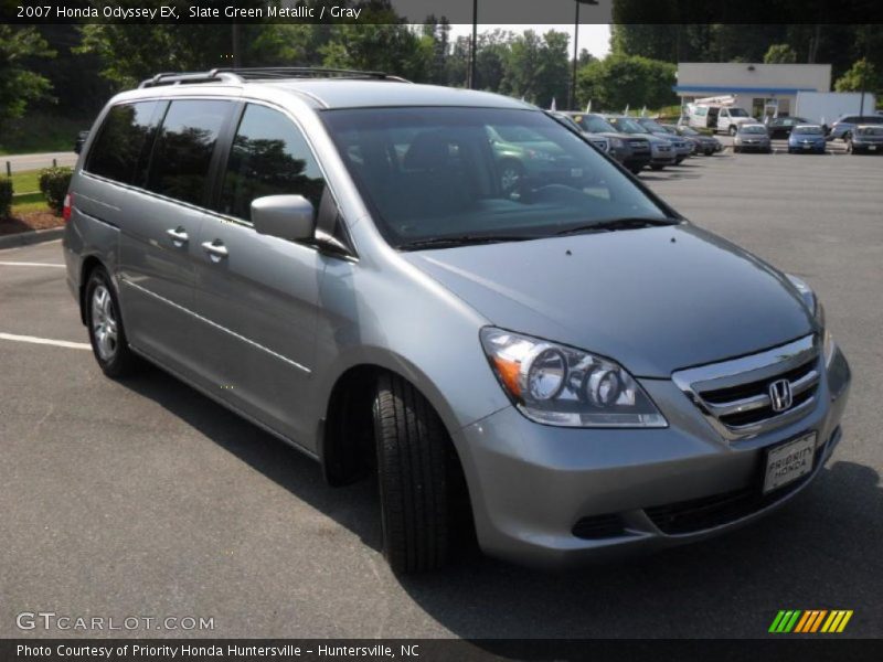 Slate Green Metallic / Gray 2007 Honda Odyssey EX