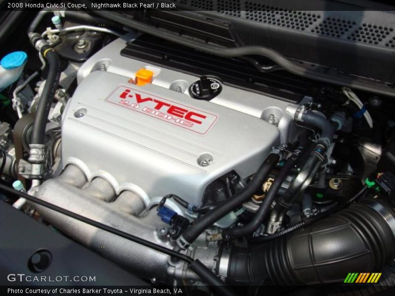 Nighthawk Black Pearl / Black 2008 Honda Civic Si Coupe