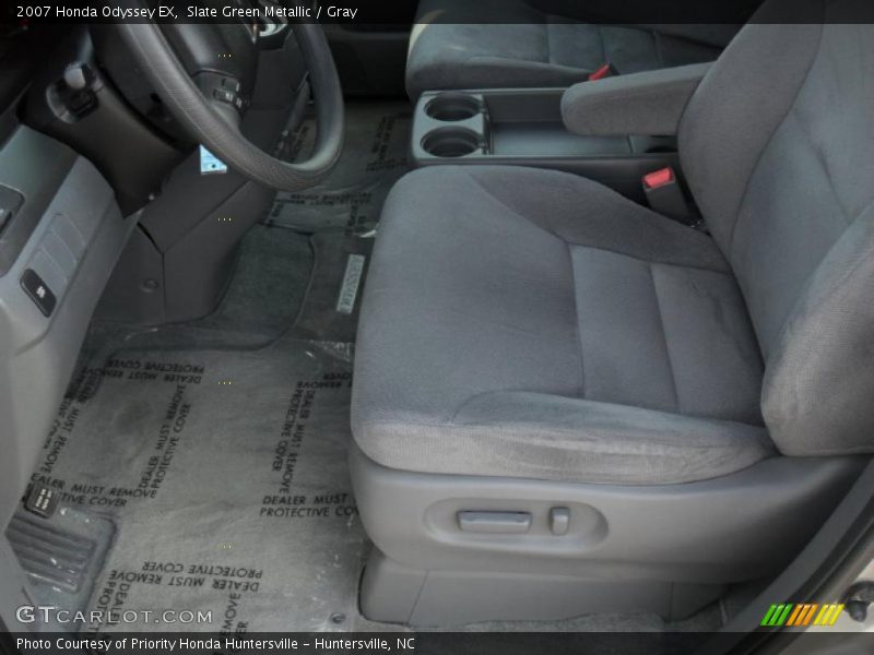 Slate Green Metallic / Gray 2007 Honda Odyssey EX