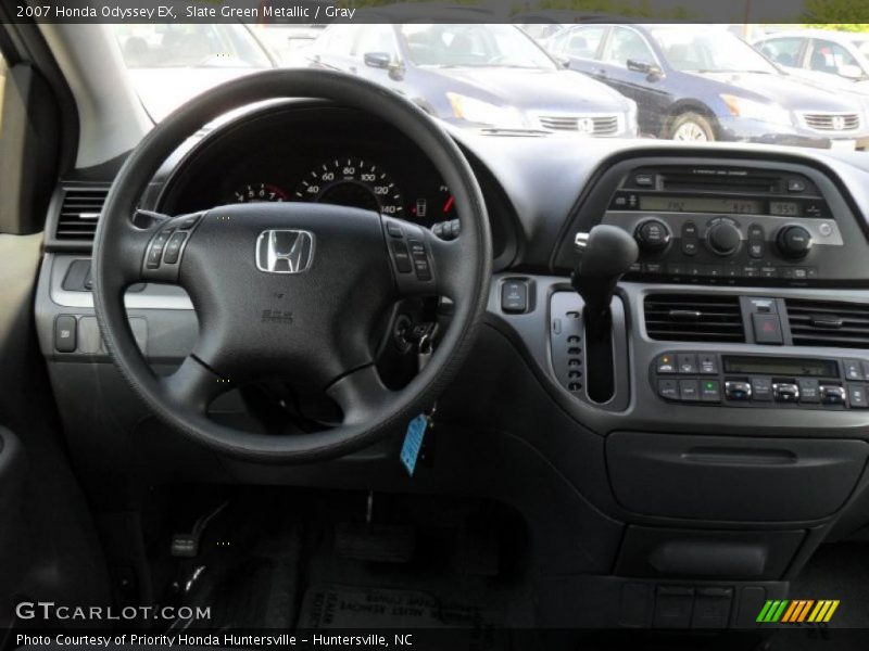 Slate Green Metallic / Gray 2007 Honda Odyssey EX