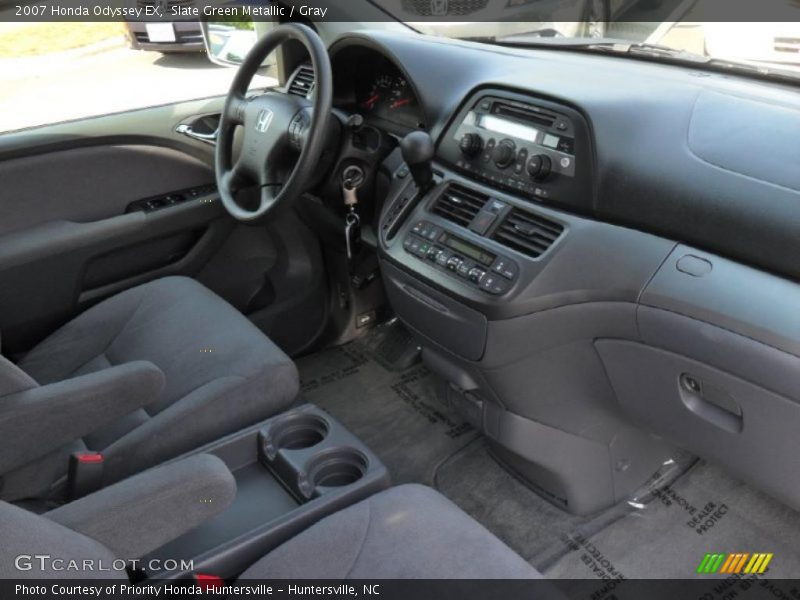 Slate Green Metallic / Gray 2007 Honda Odyssey EX