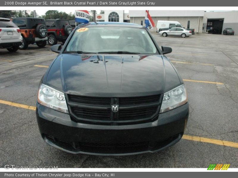 Brilliant Black Crystal Pearl / Dark Slate Gray/Light Slate Gray 2008 Dodge Avenger SE