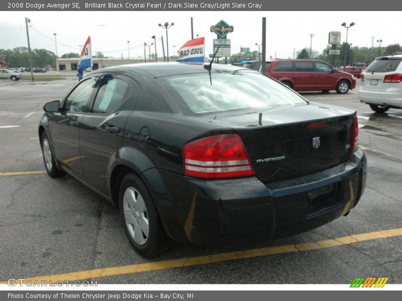 Brilliant Black Crystal Pearl / Dark Slate Gray/Light Slate Gray 2008 Dodge Avenger SE