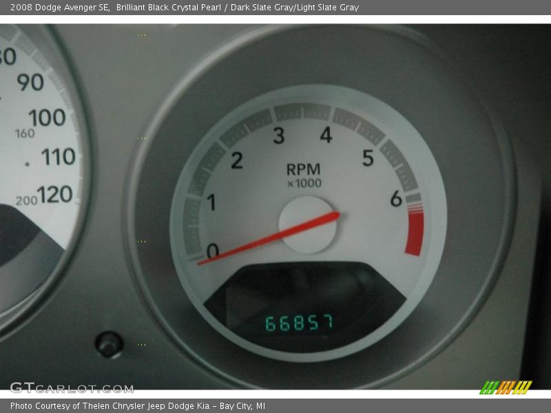 Brilliant Black Crystal Pearl / Dark Slate Gray/Light Slate Gray 2008 Dodge Avenger SE