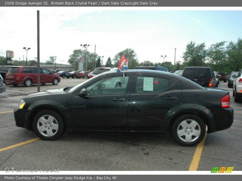 Brilliant Black Crystal Pearl / Dark Slate Gray/Light Slate Gray 2008 Dodge Avenger SE