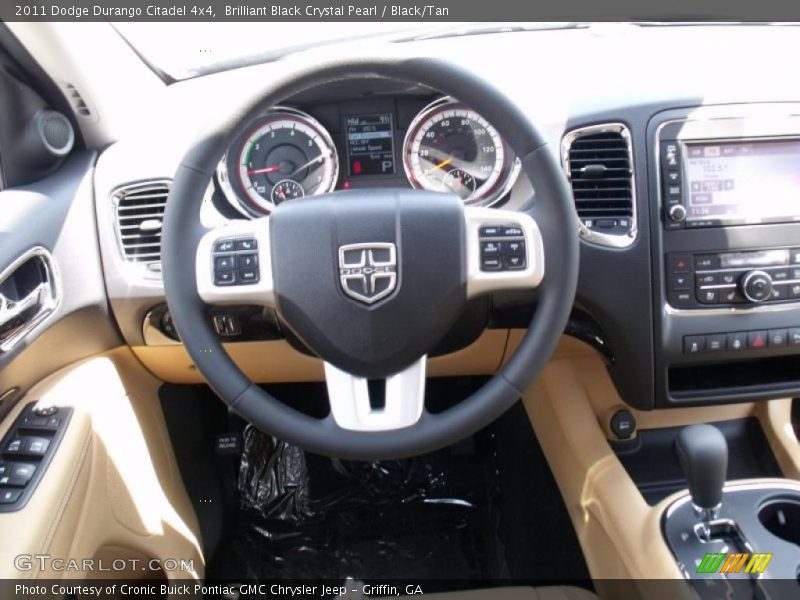 Brilliant Black Crystal Pearl / Black/Tan 2011 Dodge Durango Citadel 4x4