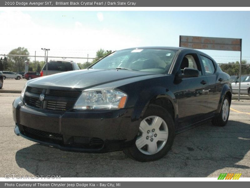 Brilliant Black Crystal Pearl / Dark Slate Gray 2010 Dodge Avenger SXT