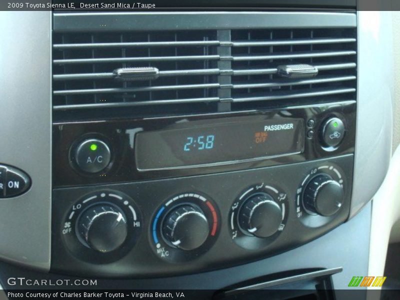 Desert Sand Mica / Taupe 2009 Toyota Sienna LE