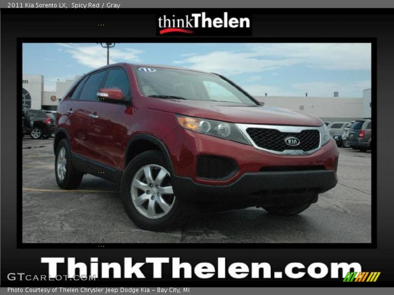 Spicy Red / Gray 2011 Kia Sorento LX