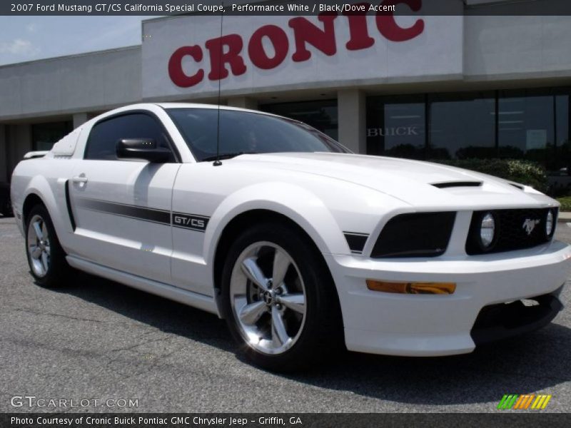 Performance White / Black/Dove Accent 2007 Ford Mustang GT/CS California Special Coupe