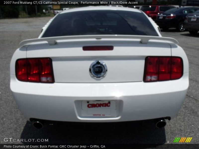 Performance White / Black/Dove Accent 2007 Ford Mustang GT/CS California Special Coupe