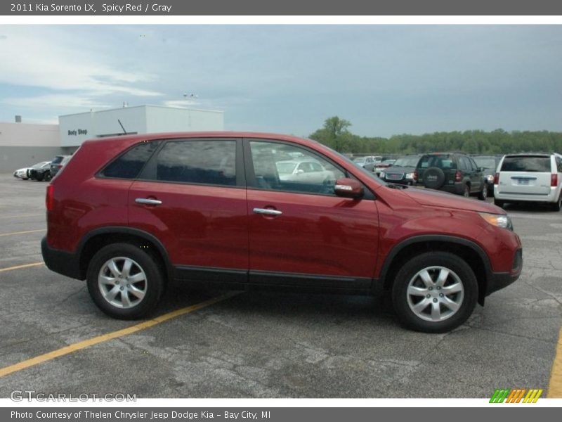 Spicy Red / Gray 2011 Kia Sorento LX