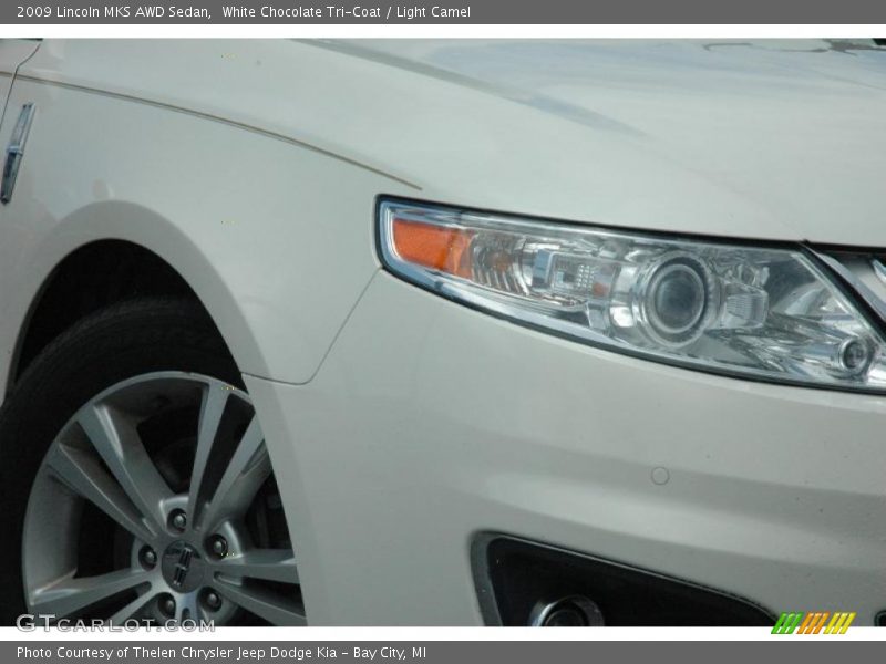 White Chocolate Tri-Coat / Light Camel 2009 Lincoln MKS AWD Sedan