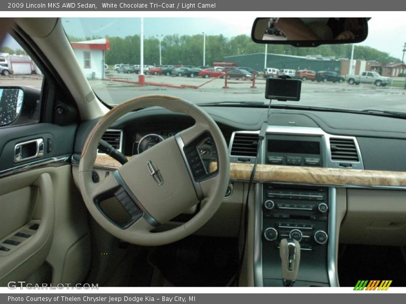 White Chocolate Tri-Coat / Light Camel 2009 Lincoln MKS AWD Sedan