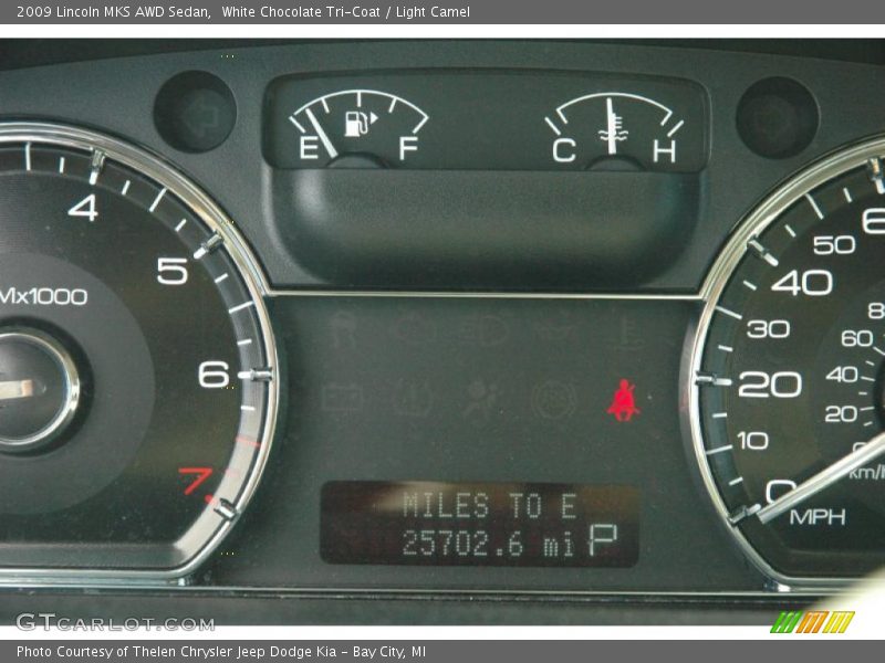 White Chocolate Tri-Coat / Light Camel 2009 Lincoln MKS AWD Sedan