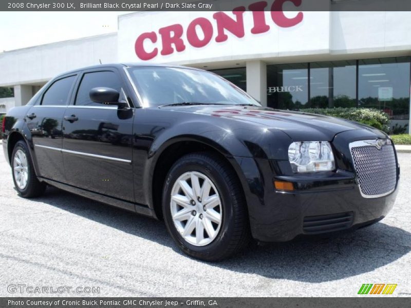 Brilliant Black Crystal Pearl / Dark Slate Gray 2008 Chrysler 300 LX
