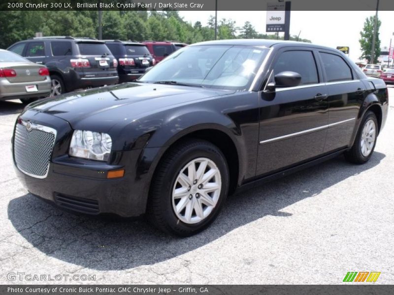 Brilliant Black Crystal Pearl / Dark Slate Gray 2008 Chrysler 300 LX