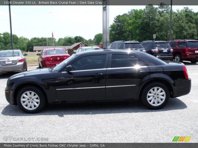 Brilliant Black Crystal Pearl / Dark Slate Gray 2008 Chrysler 300 LX