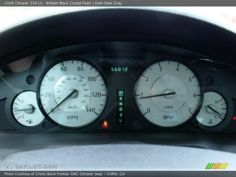 Brilliant Black Crystal Pearl / Dark Slate Gray 2008 Chrysler 300 LX