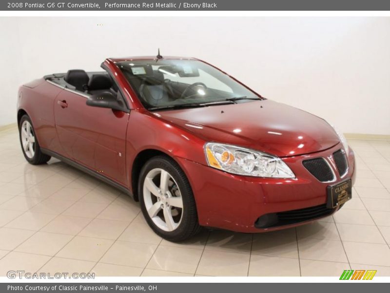 Performance Red Metallic / Ebony Black 2008 Pontiac G6 GT Convertible