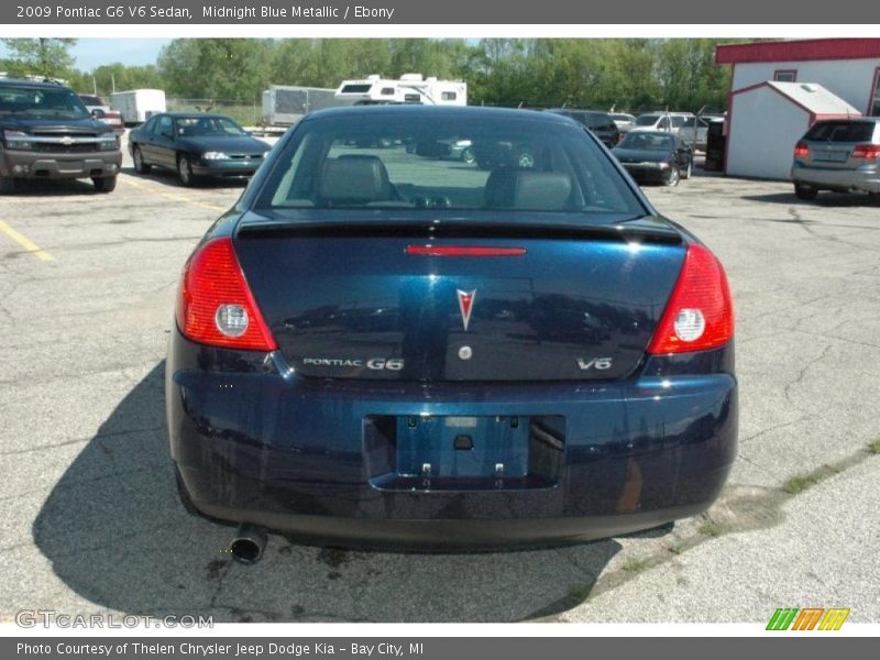 Midnight Blue Metallic / Ebony 2009 Pontiac G6 V6 Sedan