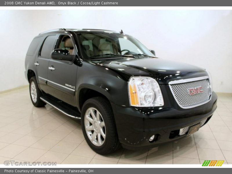 Onyx Black / Cocoa/Light Cashmere 2008 GMC Yukon Denali AWD