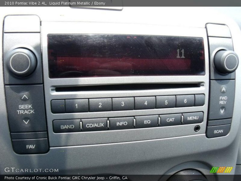 Liquid Platinum Metallic / Ebony 2010 Pontiac Vibe 2.4L