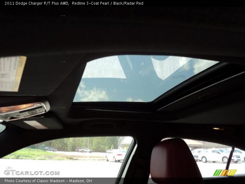 Redline 3-Coat Pearl / Black/Radar Red 2011 Dodge Charger R/T Plus AWD
