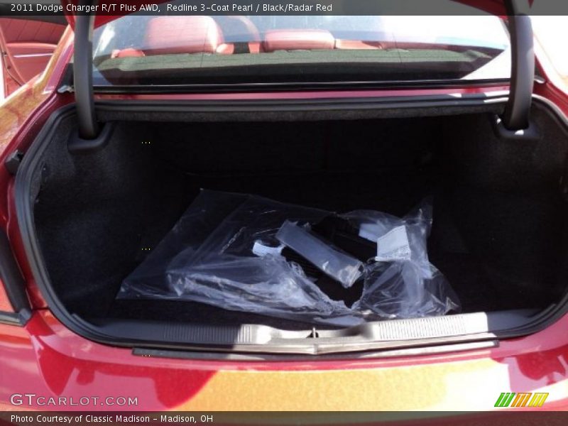 Redline 3-Coat Pearl / Black/Radar Red 2011 Dodge Charger R/T Plus AWD