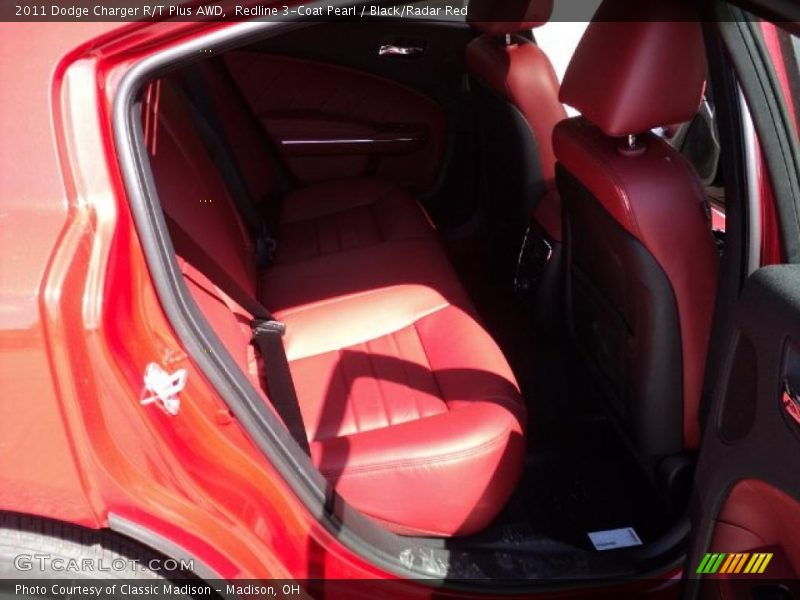 Redline 3-Coat Pearl / Black/Radar Red 2011 Dodge Charger R/T Plus AWD
