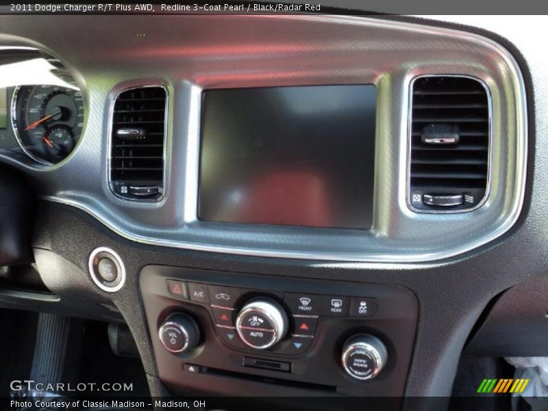 Redline 3-Coat Pearl / Black/Radar Red 2011 Dodge Charger R/T Plus AWD